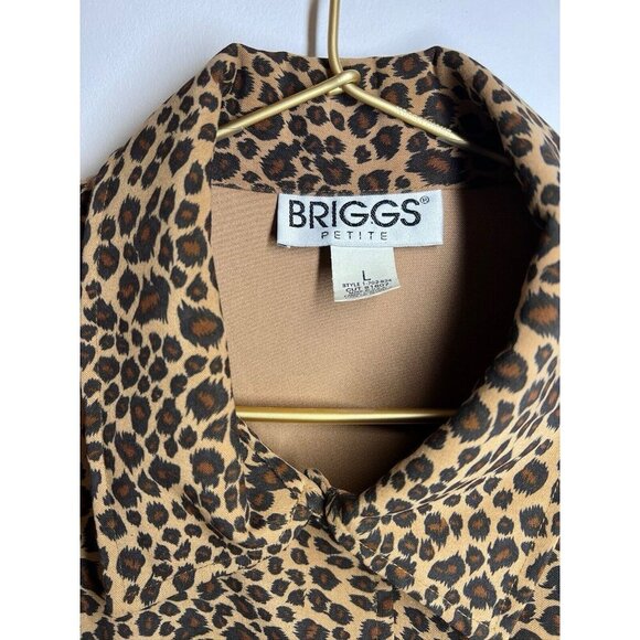 Briggs Petite Jacket Leopard Collared Large - Picture 3 of 9